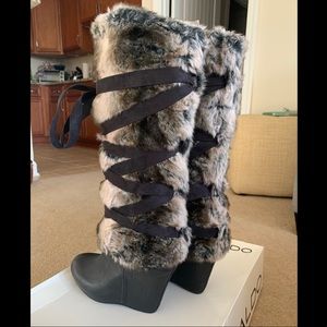 ALDO Dannis Wedged Furry Boots